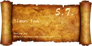 Simon Tea névjegykártya